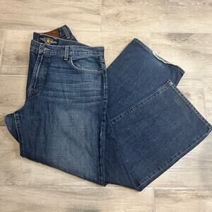 Lucky Brand Men 165 Straight Jeans 36 x 32 Dark, Thick Denim